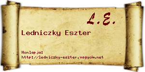 Ledniczky Eszter névjegykártya